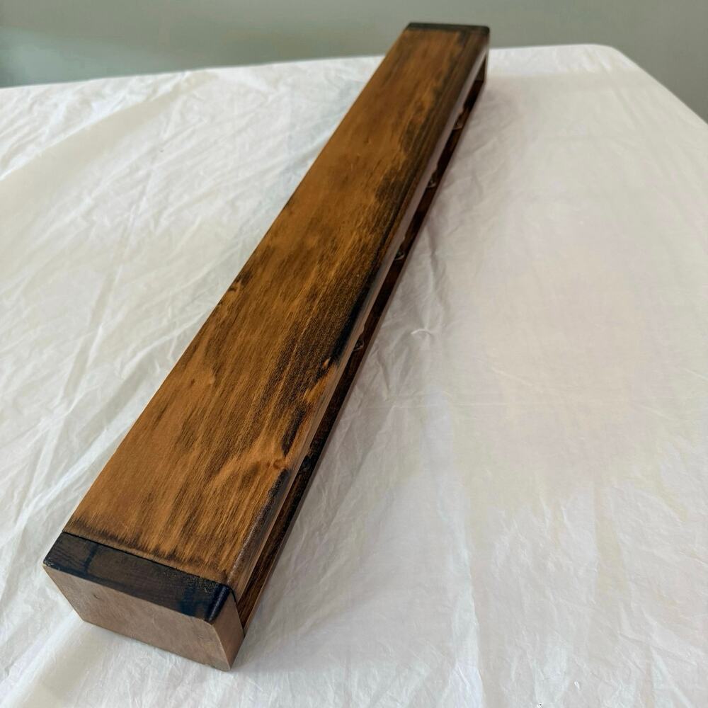 Vintage Solid Wood Wall Shelf Spindles Display Spice Plate Rack - Picture 6 of 12